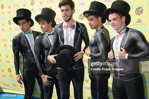 Internet personalities Jai Brooks, Beau Brooks, James Yammouni, Luke Brooks and Daniel Sahyounie of The Janoskians at the Teen Choice Awards 2015...