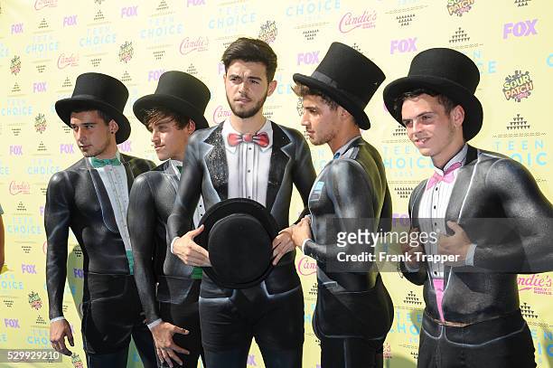 Internet personalities Jai Brooks, Beau Brooks, James Yammouni, Luke Brooks and Daniel Sahyounie of The Janoskians at the Teen Choice Awards 2015...