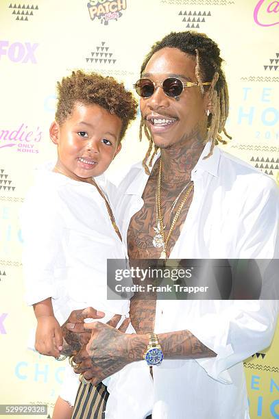 Rapper Wiz Khalifa arrives at the Teen Choice Awards 2015 held at the USC Galen Center.