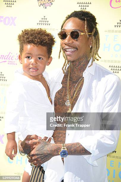 Rapper Wiz Khalifa arrives at the Teen Choice Awards 2015 held at the USC Galen Center.