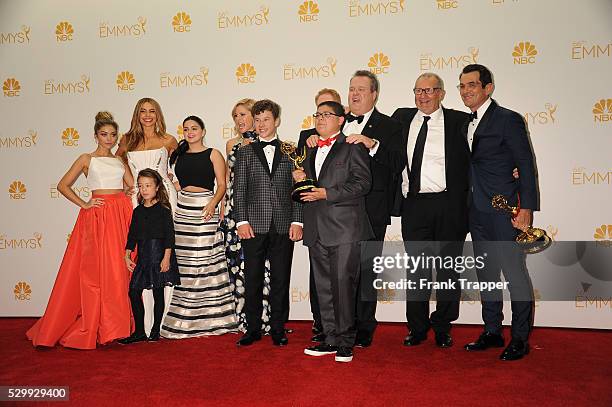 Actors Sarah Hyland, Sofia Vergara, Aubrey Anderson-Emmons, Ariel Winter, Julie Bowen, Jesse Tyler Ferguson, Nolan Gould, Ed O'Neill, Rico Rodriguez,...