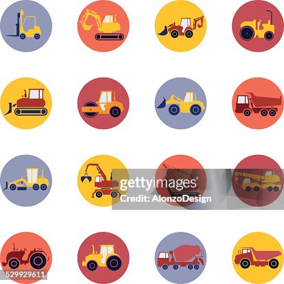 Construction Machine Icon Set Construction Machine Icon Set