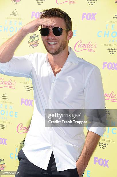 Actor Scott Eastwood arrives at the Teen Choice Awards 2015 held at the USC Galen Center.