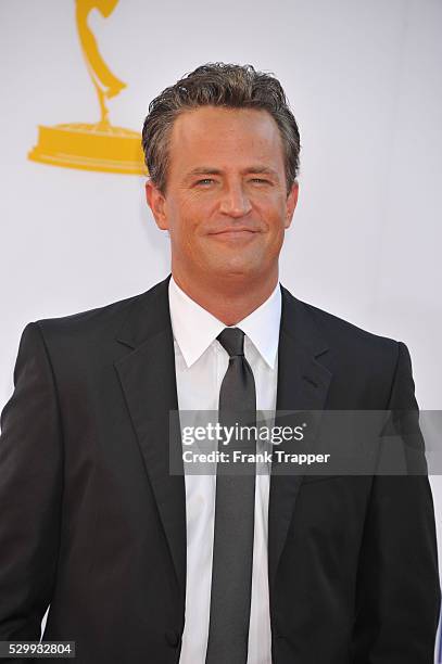 Actor Matthew Perry arrives at the 64th Annual Primetime Emmy Awards held at the Nokia Theater L.A. Live.