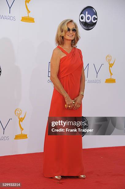 Actress Jessica Lang arrives at the 64th Annual Primetime Emmy Awards held at the Nokia Theater L.A. Live.