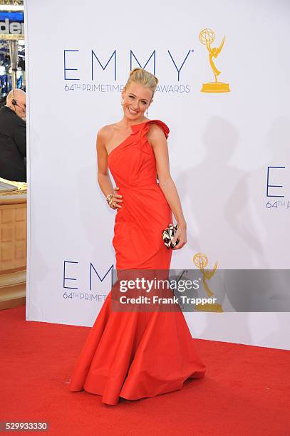 Actress Cat Deeley arrives at the 64th Annual Primetime Emmy Awards held at the Nokia Theater L.A. Live.