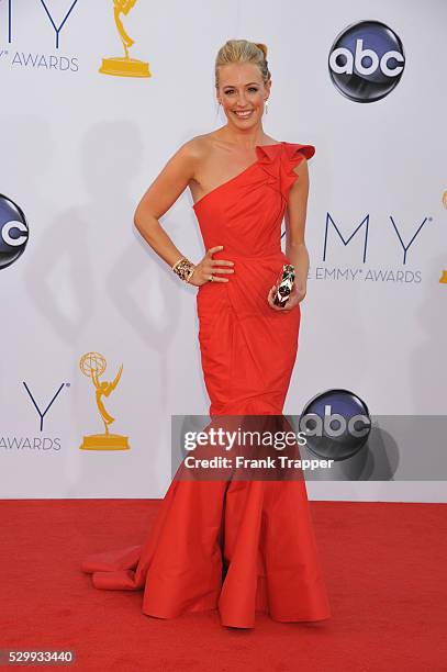 Actress Cat Deeley arrives at the 64th Annual Primetime Emmy Awards held at the Nokia Theater L.A. Live.