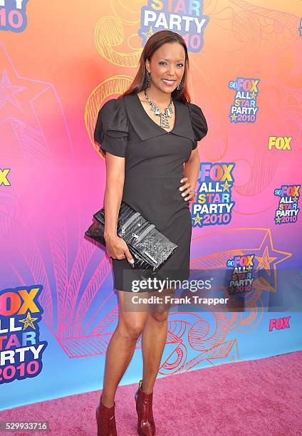 Actress Aisha Tyler arrives at the FOX 2010 summer Television Critics Association all-star party held at Pacific Park on the Santa Monica Pier.