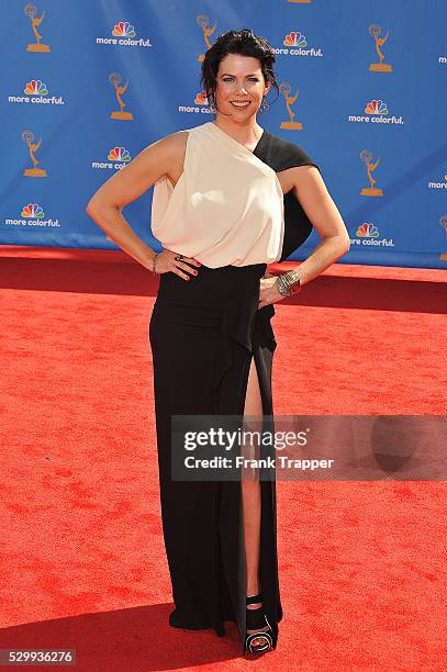 Actress Lauren Graham arrives at the 62nd Annual Primetime Emmy Awards held at the JW Marriott Los Angeles at L.A. Live.