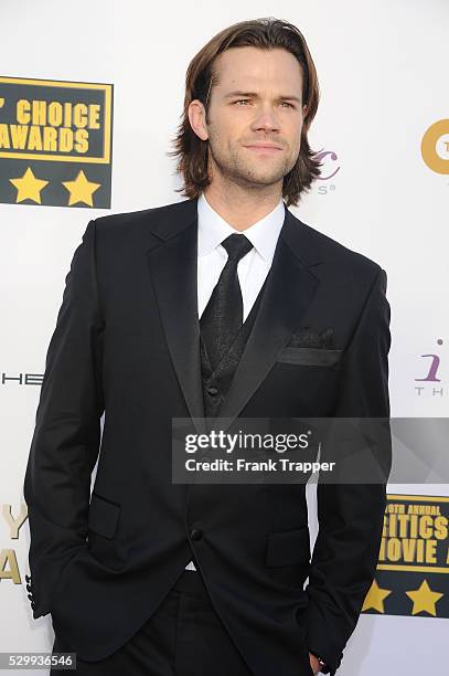 Actor Jared Padalecki arrives at the 19th Annual Critics' Choice Movie Awards held at Barker Hangar in Santa Monica.