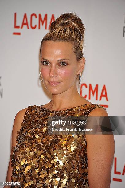 Actress Molly Sims arrives at the Los Angeles County Museum of Art Presents 'The Unmasking' The Lynda & Stewart Resnick Exhibition Gala.