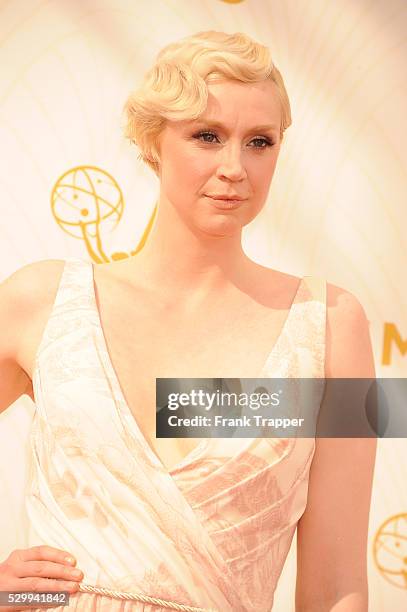 Actress Gwendoline Christie arrives at the 67th Annual Primetime Emmy Awards held at the Microsoft Theater.