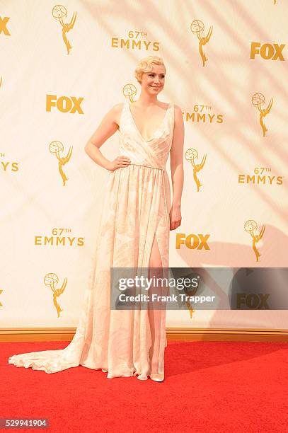 Actress Gwendoline Christie arrives at the 67th Annual Primetime Emmy Awards held at the Microsoft Theater.