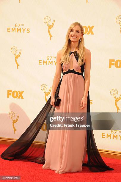 Actress Joanne Froggatt arrives at the 67th Annual Primetime Emmy Awards held at the Microsoft Theater.