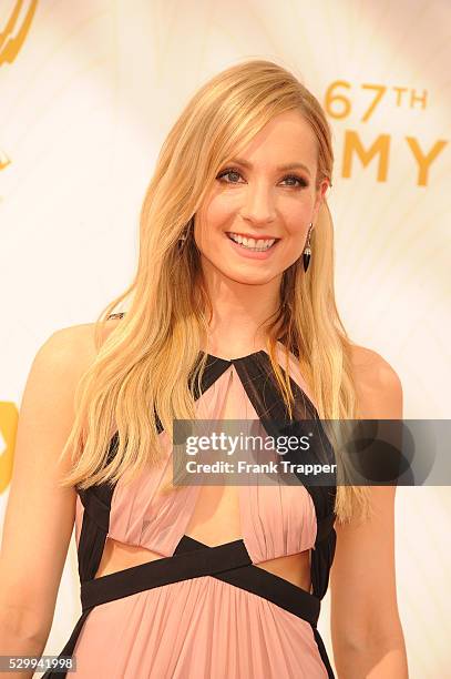 Actress Joanne Froggatt arrives at the 67th Annual Primetime Emmy Awards held at the Microsoft Theater.