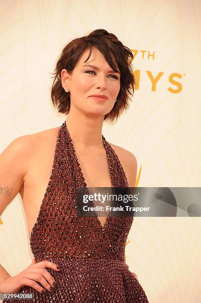 Actress Lena Headey arrives at the 67th Annual Primetime Emmy Awards held at the Microsoft Theater.