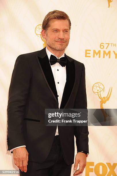 Actor Nikolaj Coster-Waldau arrives at the 67th Annual Primetime Emmy Awards held at the Microsoft Theater.