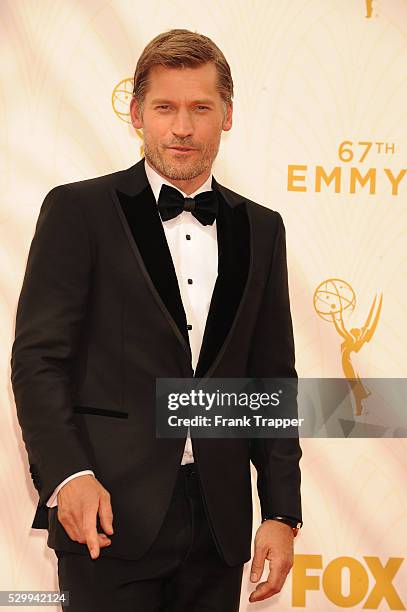 Actor Nikolaj Coster-Waldau arrives at the 67th Annual Primetime Emmy Awards held at the Microsoft Theater.