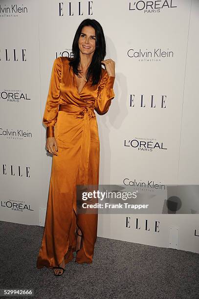 Actress Angie Harmon arrives at the 22nd annual ELLE Women in Hollywood Awards held at the the Four Season Hotel.