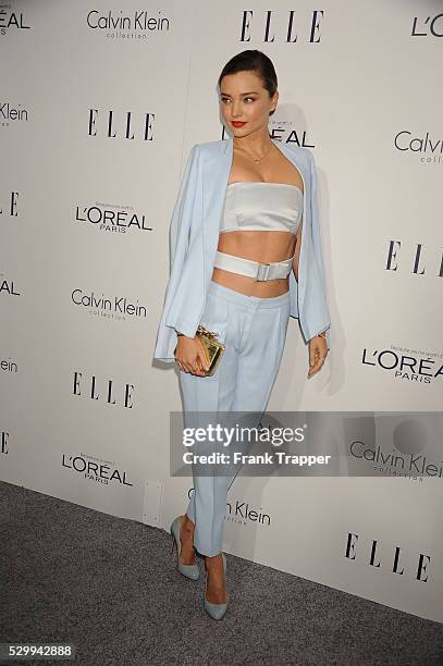 Model Miranda Kerr arrives at the 22nd annual ELLE Women in Hollywood Awards held at the the Four Season Hotel.