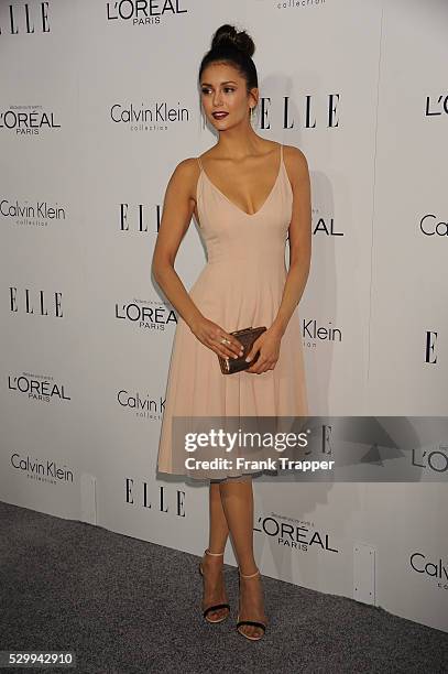 Actress Nina Dobrev arrives at the 22nd annual ELLE Women in Hollywood Awards held at the the Four Season Hotel.