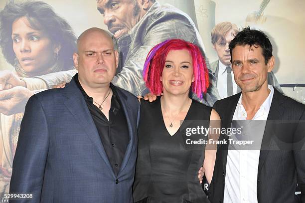 Directors Andy Wachowski, Lana Wachowski andTom Tykwer arrives at the premiere of Cloud Atlas held at Grauman's Chinese Theater in Hollywood.