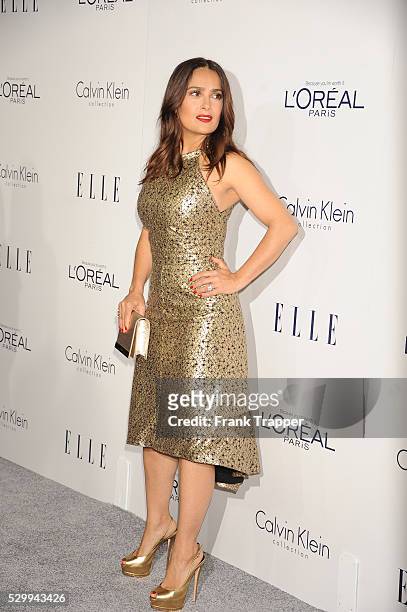 Actress Salma Hayek arrives at the 22nd annual ELLE Women in Hollywood Awards held at the the Four Season Hotel.