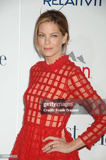 Actress Michelle Monaghan arrives at the world premiere of "The Best of Me" held at Regal Cinemas L.A. Live.