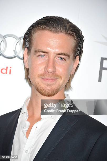 Norwegian actor Pal Sverre Hagen from the film Kon-Tiki arrives at AFI Fest 2012 Gala screening of Rust and Bone held at Grauman's Chinese Theater in...