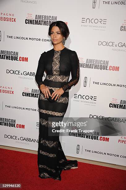 Model Camila Alves arrives at the 28th American Cinematheque Award honoring Matthew McConaughey held at the Beverly Hilton Hotel.