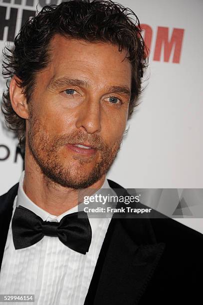 Actor Matthew McConaughey arrives at the 28th American Cinematheque Award honoring Matthew McConaughey held at the Beverly Hilton Hotel.