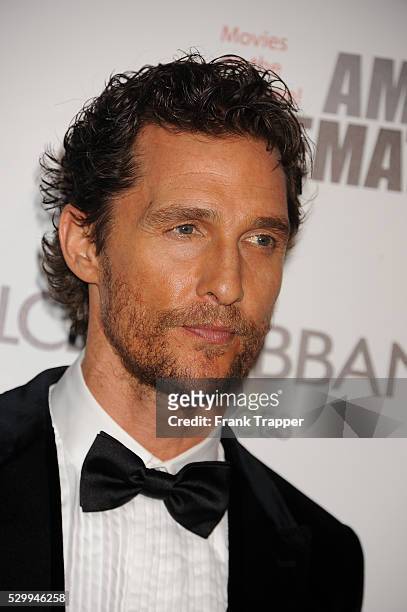 Actor Matthew McConaughey arrives at the 28th American Cinematheque Award honoring Matthew McConaughey held at the Beverly Hilton Hotel.