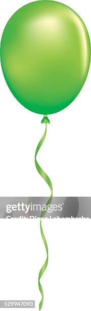 bildbanksillustrationer, clip art samt tecknat material och ikoner med green balloon - snöre