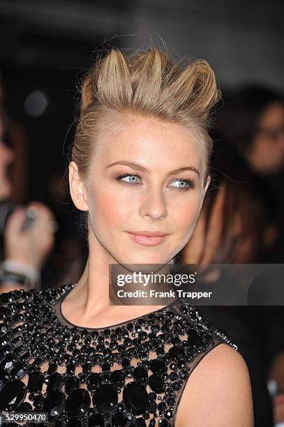 Actress Julianne Hough arrives at the premiere of The Twilight Saga: Breaking Dawn - Part 2 held at the the Nokia Theater at L.A. Live.