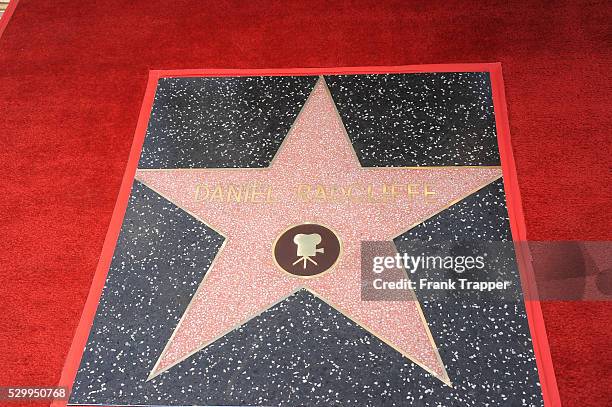 Actor Daniel Radcliffe Star on the Hollywood Walk of Fame.