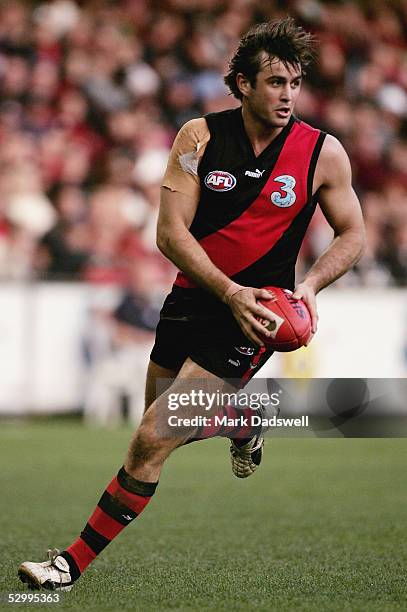 Ty Zantuck for the Bombers in action during the AFL Round 10 match between the Essendon Bombers and the Western Bulldogs at Telstra Dome May 29, 2005...