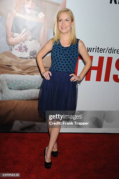 Actress Angela Kinsey arrives at the premiere of This Is 40 held at Grauman's Chinese Theater in Hollywood.