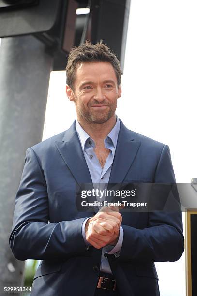 Actor Hugh Jackman honored with a Star on the Hollywood Walk of Fame, held in front of Madame Tussauds Hollywood.