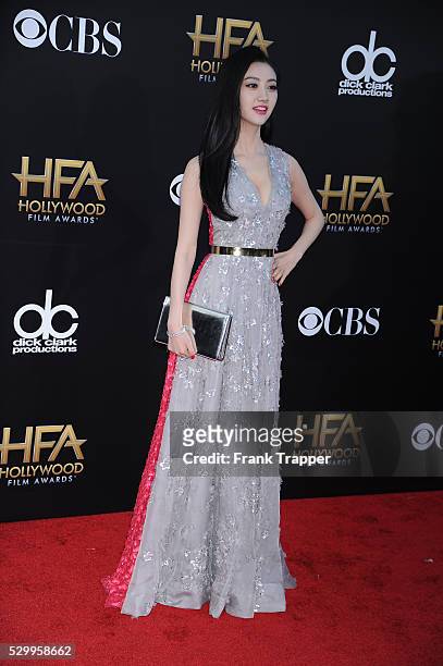 Actress Jing Tian arrives at the 18th Annual Hollywood Film Awards held at The Palladium in Hollywood.