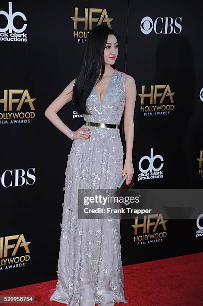 Actress Jing Tian arrives at the 18th Annual Hollywood Film Awards held at The Palladium in Hollywood.