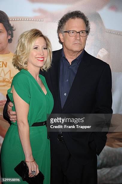 Actor Albert Brooks and wife Kimberly Shlain arrive at the premiere of This Is 40 held at Grauman's Chinese Theater in Hollywood.
