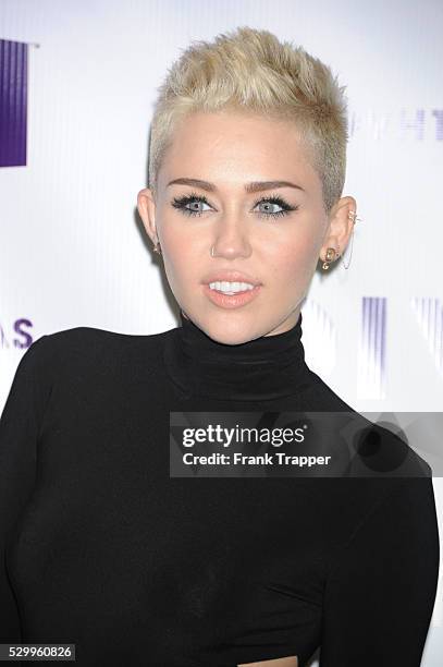 Singer Miley Cyrus arrives at the VH1 Divas 2012 held at The Shrine Auditorium.