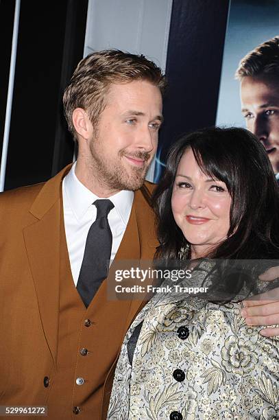 Actor Ryan Gosling and mother Donna arrive at the premiere of Gangster Squad held at Grauman's Chinese Theater in Hollywood.