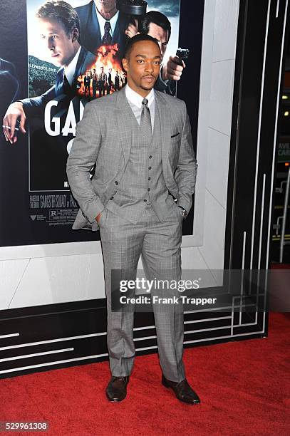 Actor Anthony Mackie arrives at the premiere of Gangster Squad held at Grauman's Chinese Theater in Hollywood.