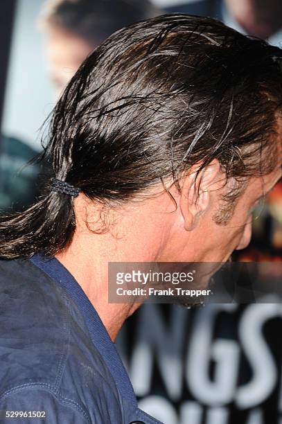 Actor Sean Penn arrives at the premiere of Gangster Squad held at Grauman's Chinese Theater in Hollywood.
