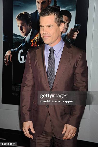 Actor Josh Brolin arrives at the premiere of Gangster Squad held at Grauman's Chinese Theater in Hollywood.