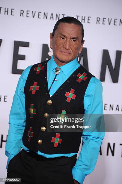 Actor Duane Howard arrives at the premiere of "The Revenant" held at the TCL Chinese Theater in Hollywood.