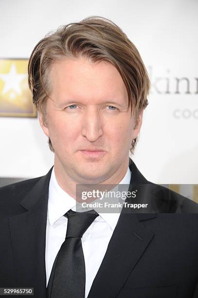 Director Tom Hooper arrives at the 18th Annual Critics' Choice Movie Awards held at Barker Hanger in Santa Monica, California.