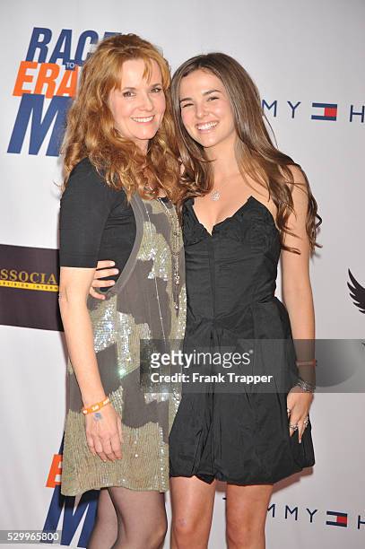 Actress Lea Thompson and daughter arrive at the 18th Annual Race To Erase MS at the Hyatt Regency Century Plaza in Century City.