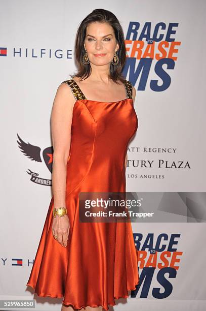 Actress Sela Ward arrives at the 18th Annual Race To Erase MS at the Hyatt Regency Century Plaza in Century City.